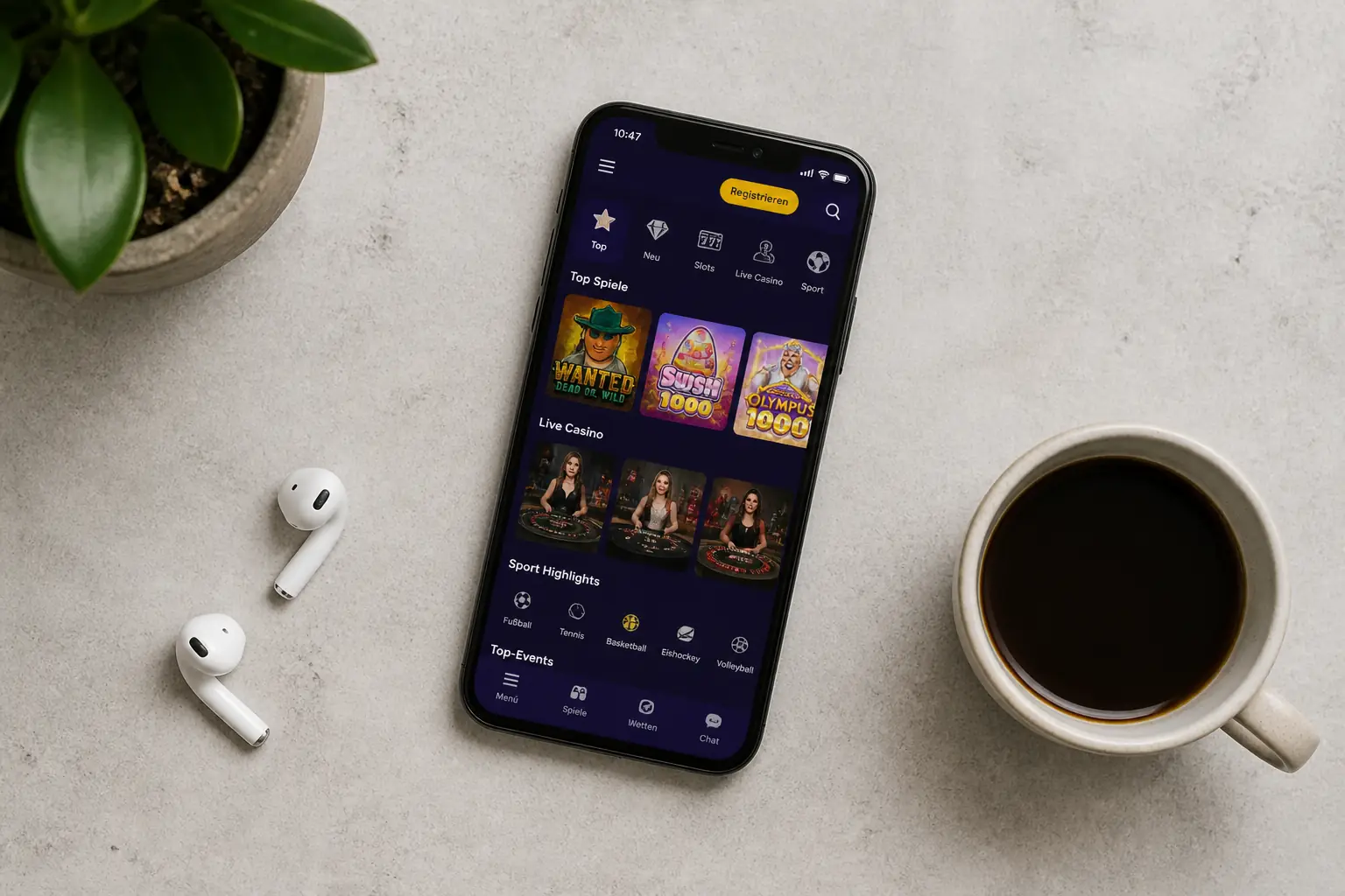 RomiBet App: Mobile Casino & Sport für iOS und Android visual guide for RomiBet